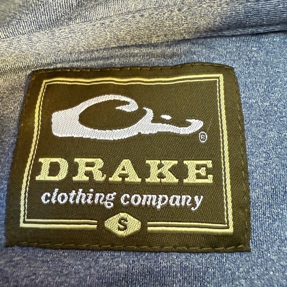 NWT Drake Men's Lightweight Blue Quarter-Zip Pullover - Picture 7 of 10